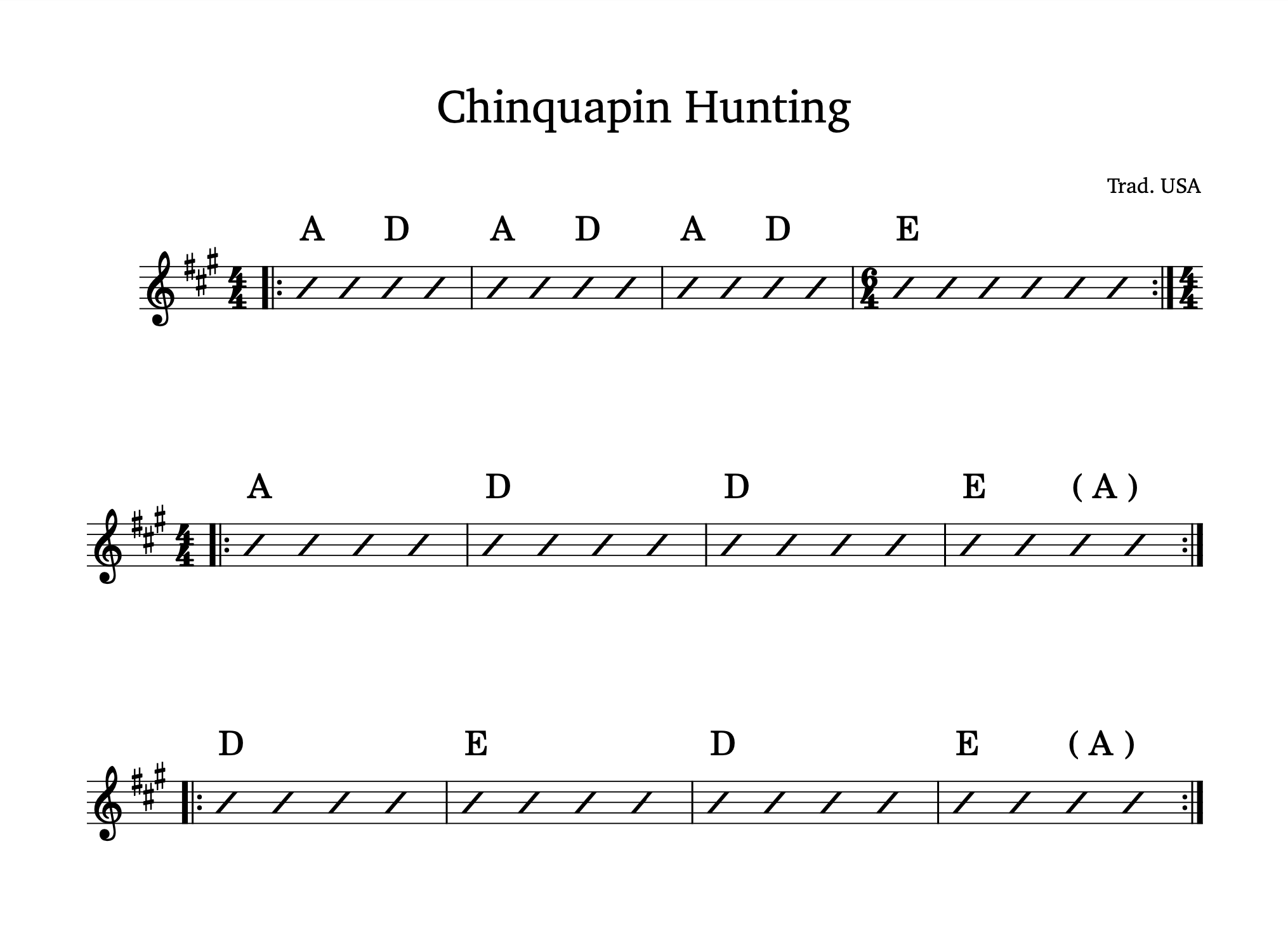 Chord diagram for Chinquapin Hunting