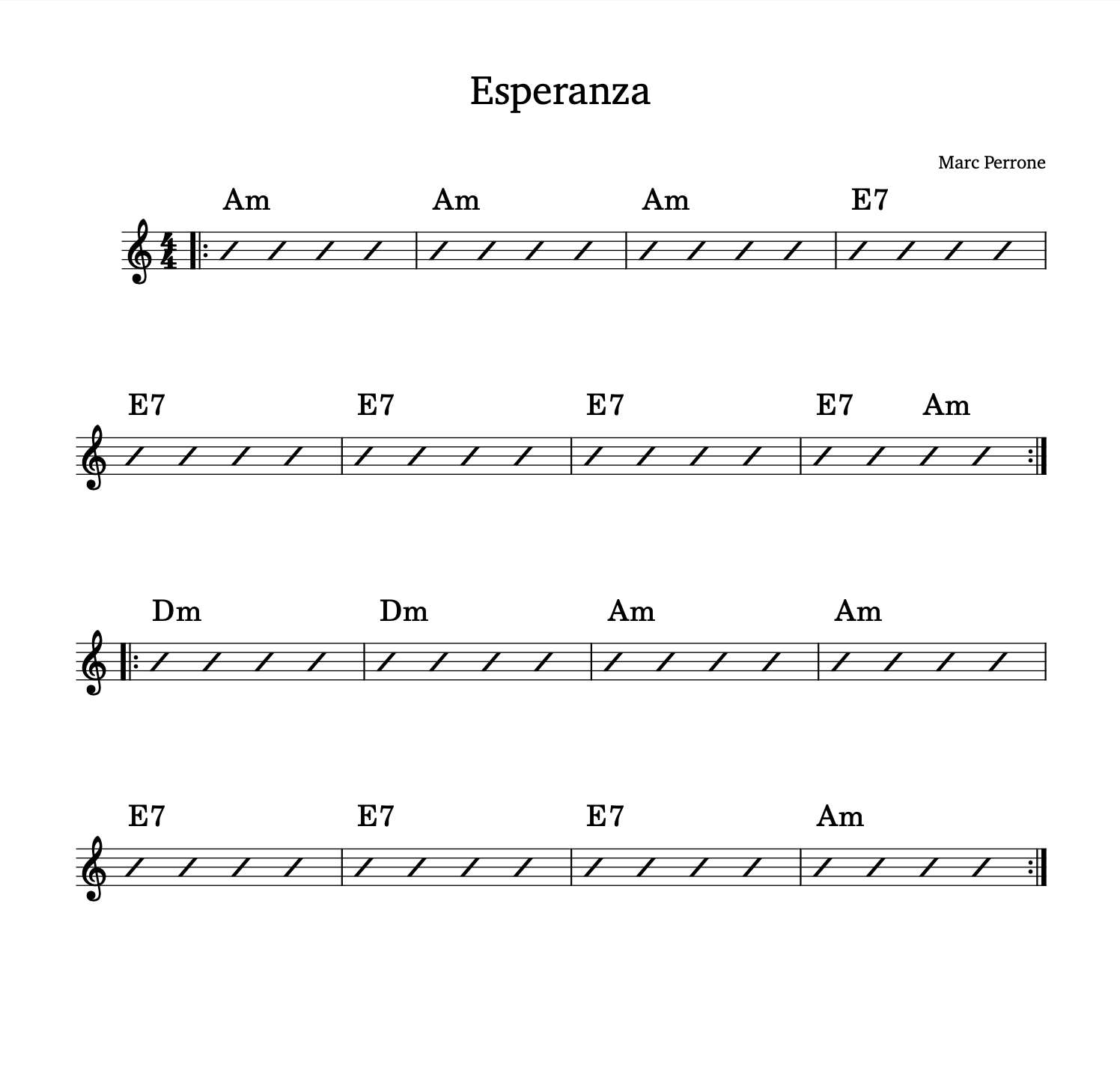 Chord diagram for Esperanza