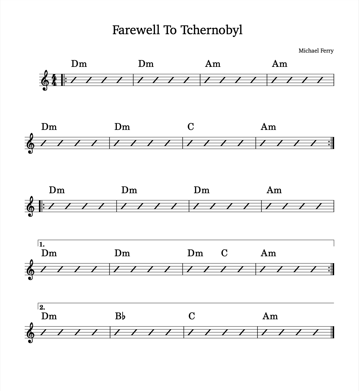 Chord diagram for Farewell to Tchernobyl