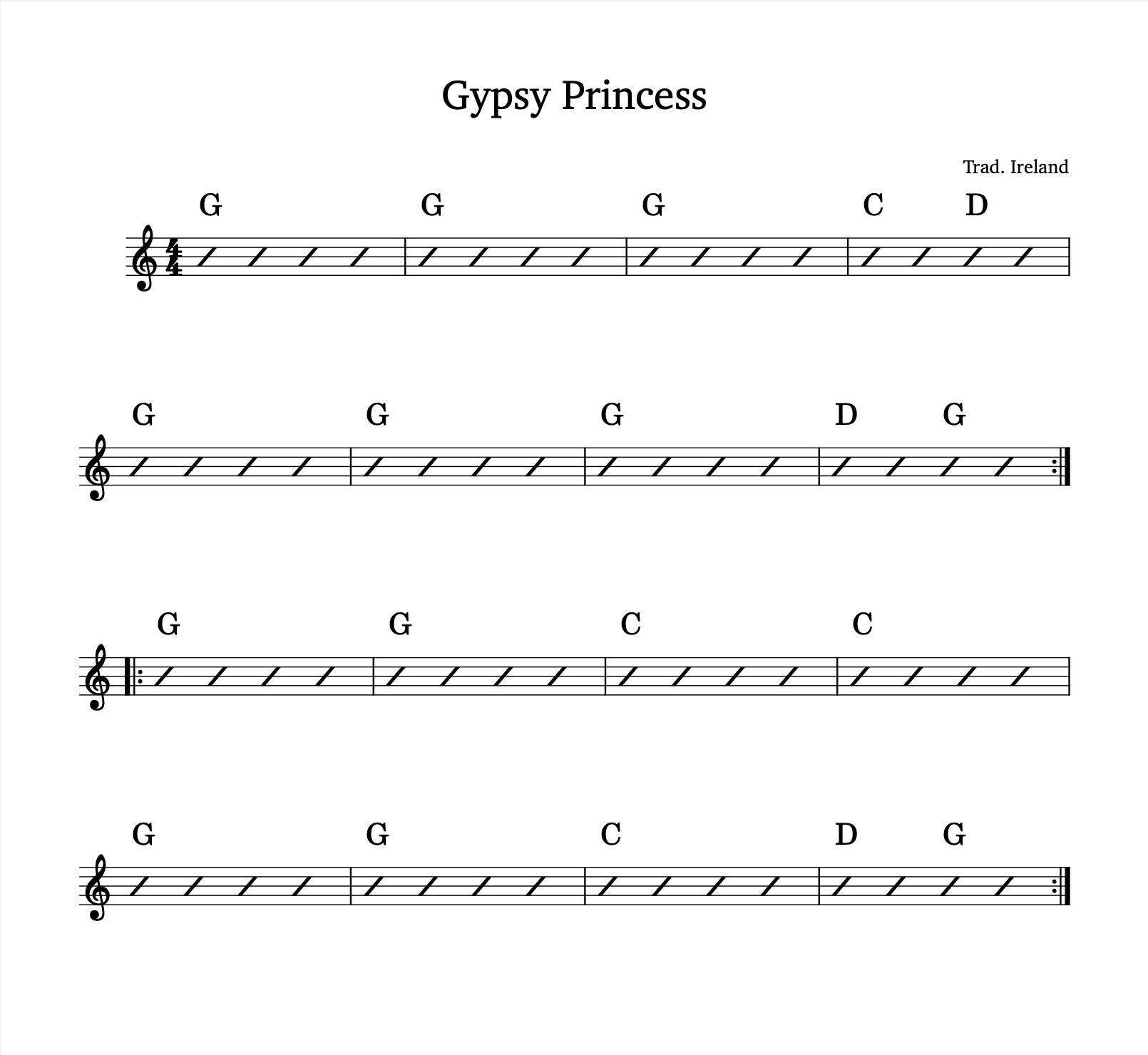 Chord diagram for Gypsy Princess