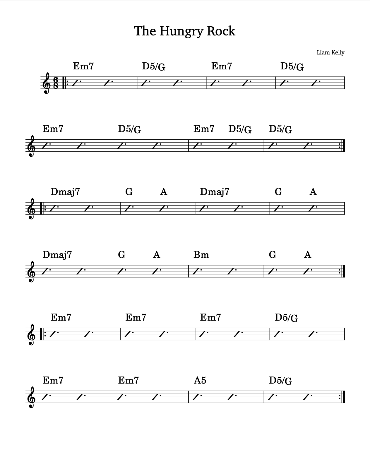 The Hungry Rock - Chord Version 2