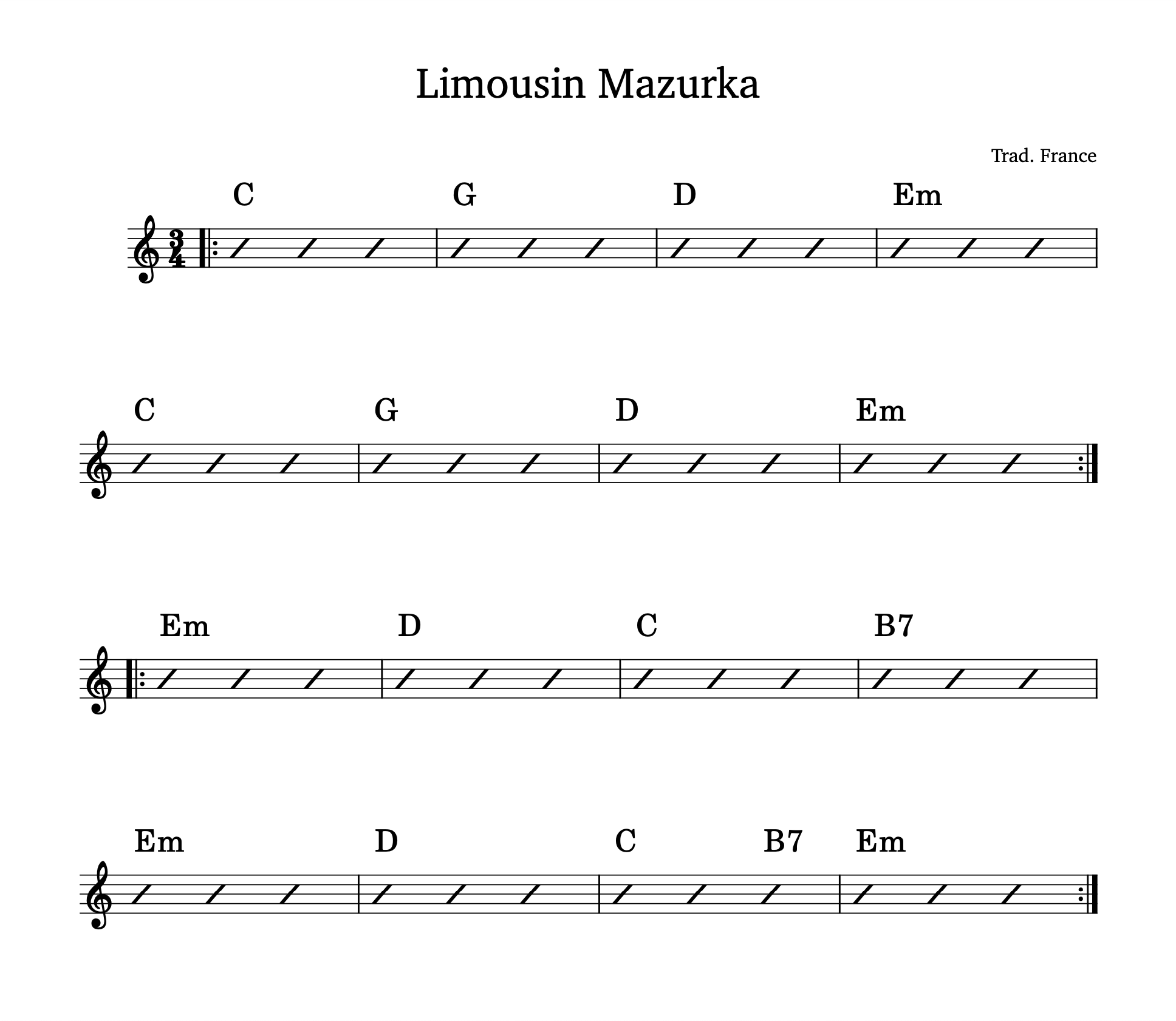 Chord diagram for Limousin Mazurka