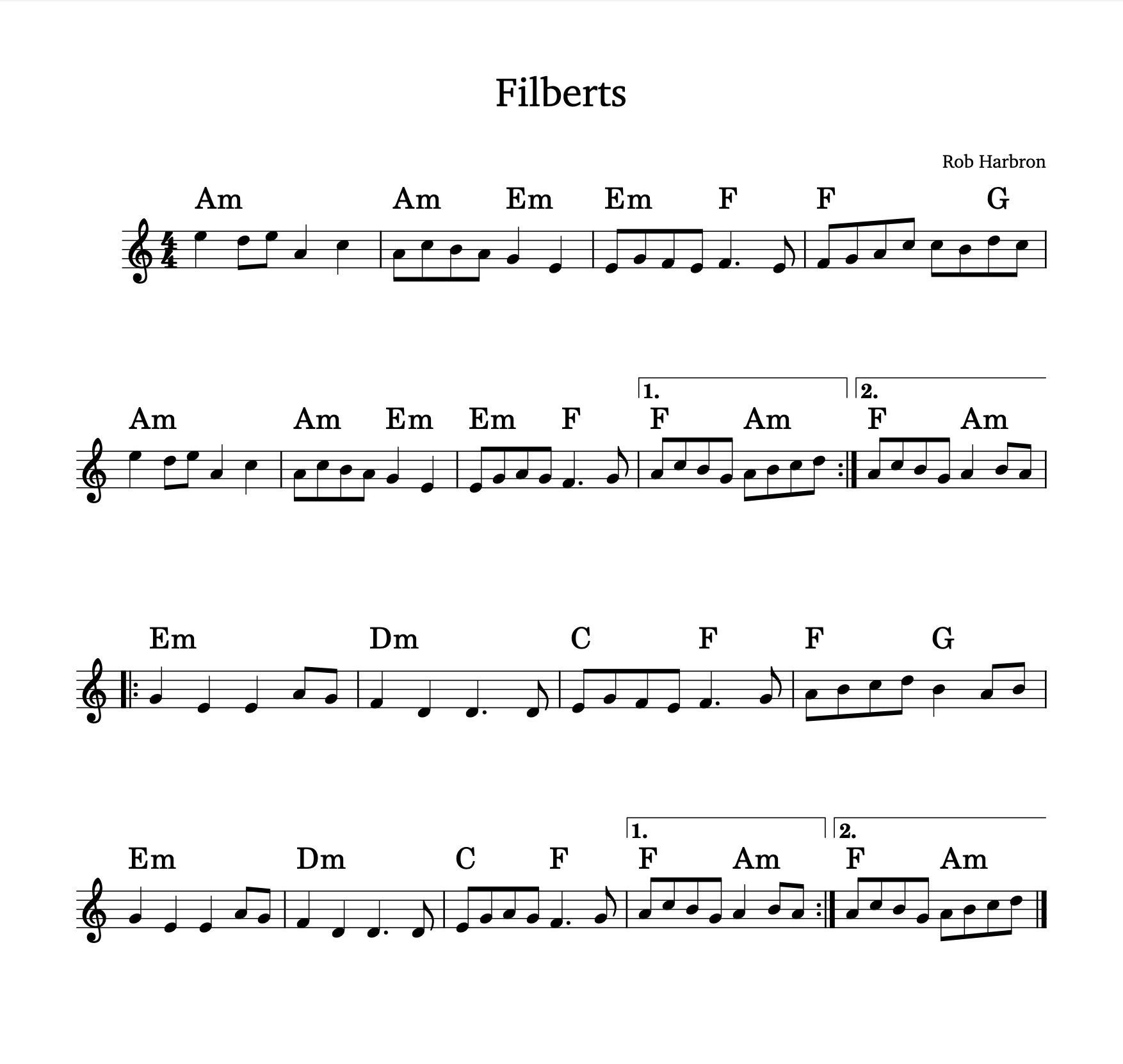 Filberts - Version 2