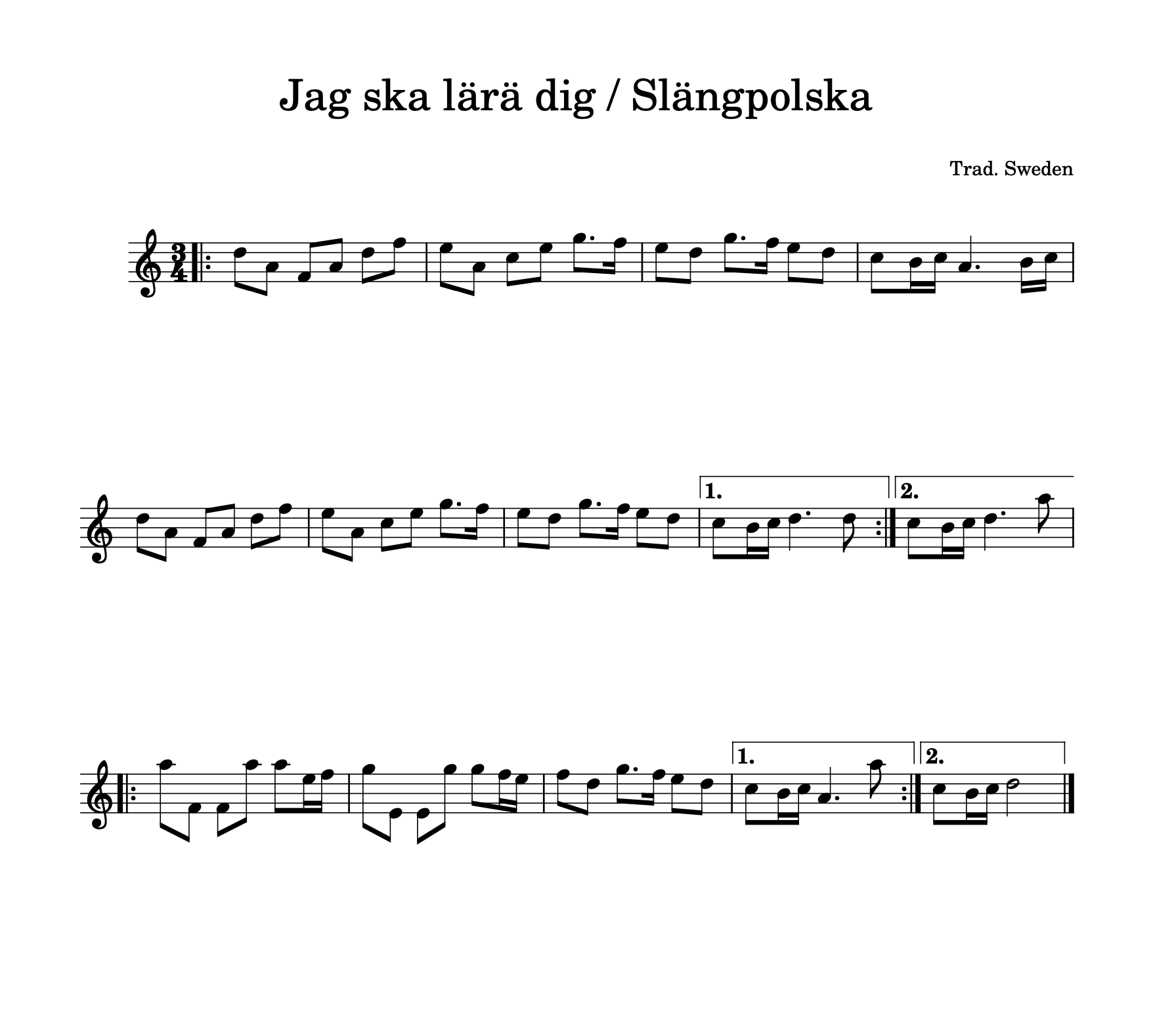 Jag Ska Lärä Dig, Slängpolska