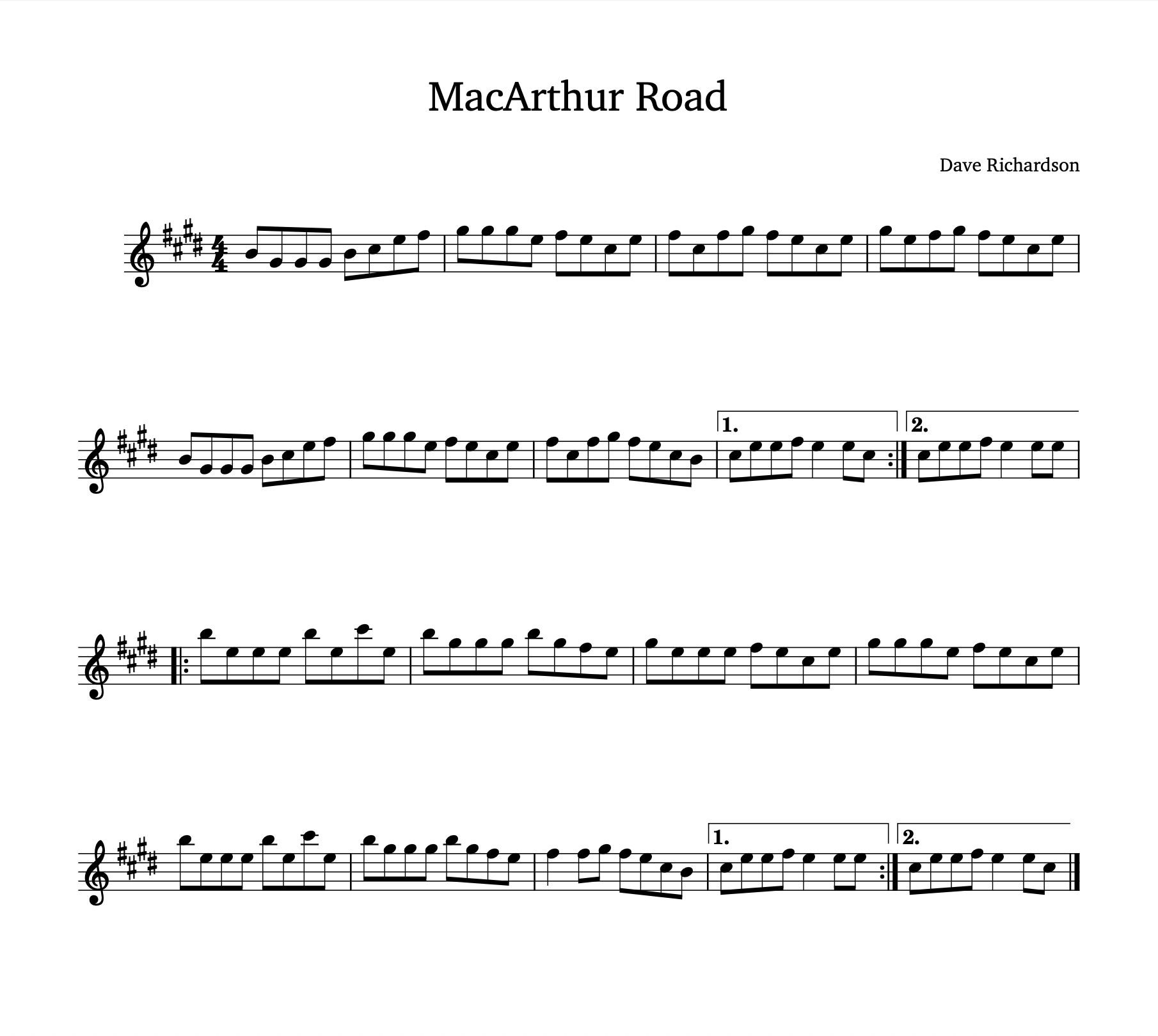 MacArthur Road - Version 2