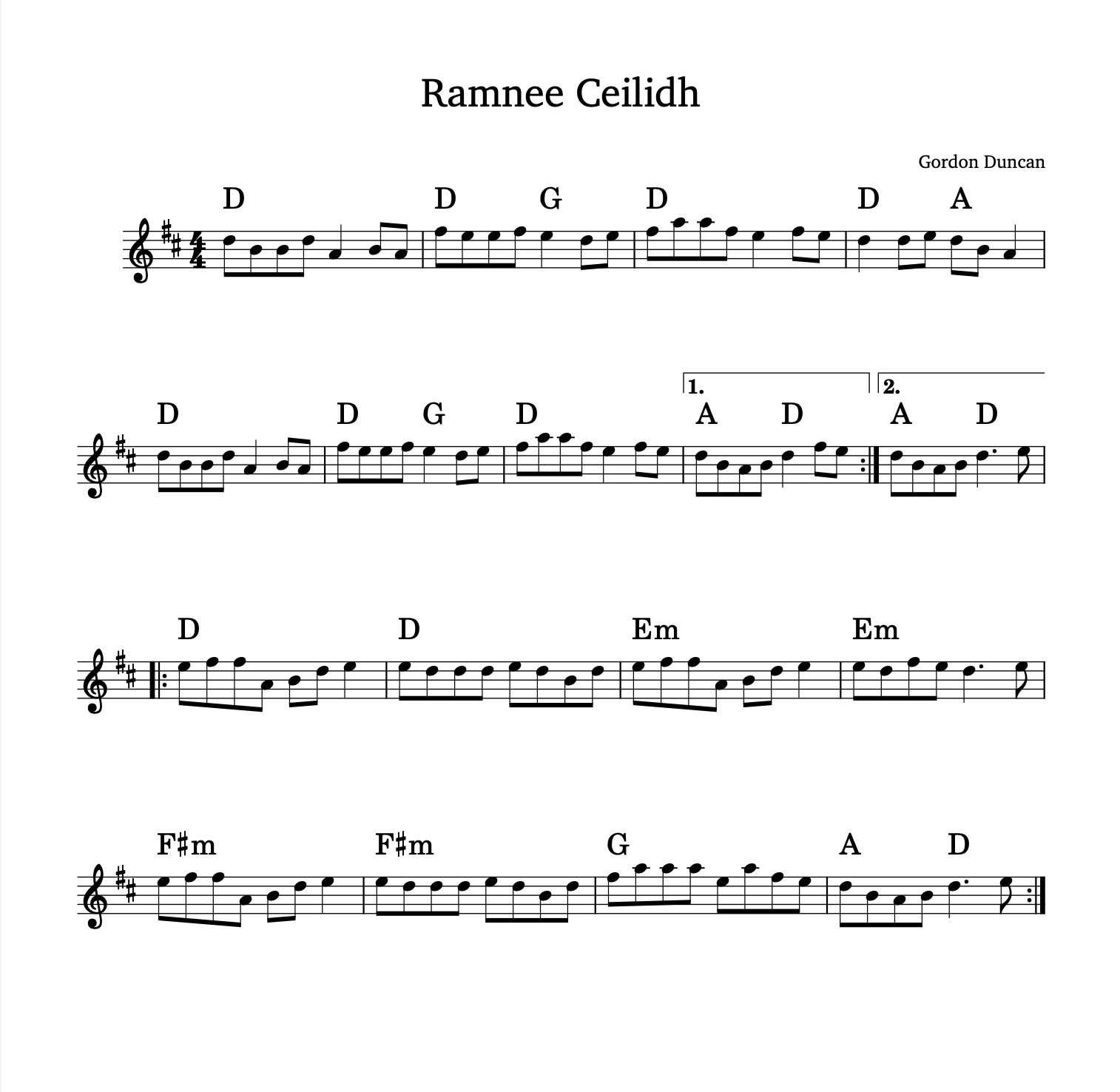 Ramnee Ceilidh - Version 2